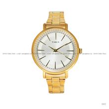 TIMEX TW2Y42700 AMITY 3-Hand Quartz 34mm Gold SS Bracelet Silver Dial