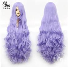 Cosplay wig 100cm long curl light purple/ ready stock
