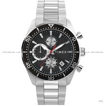 TIMEX TW2Y56900 RIDGEFIELD Chronograph Quartz 42mm SS Bracelet Black