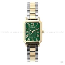 TIMEX TW2Y72000 VIVIENNE Petite Rectangle Quartz 21mm Two-Tone Green