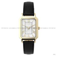 TIMEX TW2Y71900 VIVIENNE Petite Rectangle Quartz 21mm Black Leather