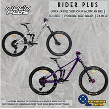 RIDER PLUS Lynx+ 24 Full Suspension Mountain Bike | 10-Speed |