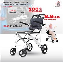 8.9kg Lightweight Foldable Transport Wheelchair