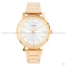 TIMEX TW2Y41500 Clifford 3-Hand Quartz 38mm Gold Bracelet Silver Dial