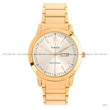 TIMEX TW2Y96400 Chase Day Date Quartz 42mm SS Bracelet Gold Dial