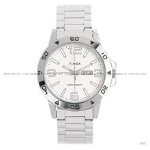 TIMEX TW2Y97100 Westport Day Date Quartz 45mm SS Bracelet White Dial