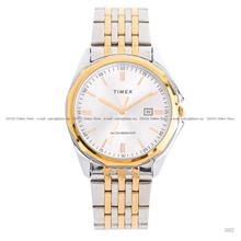 TIMEX TW2Y97800 Arden Date Quartz 41mm Two-Tone Bracelet Silver Dial