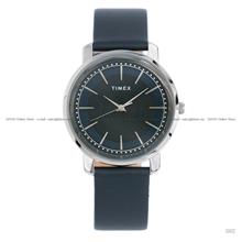 TIMEX TW2Y41200 Chester 3-Hand Quartz 38mm Blue Leather Black Dial