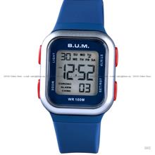 BUM BM05705 Unisex Digital Watch Quartz 40x30mm Blue Silicone Strap