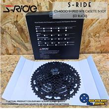 S-Ride CS-M300 9-Speed MTB Cassette 11-50T (ED Black)