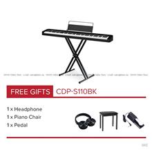 CASIO Compact Digital Piano CDP-S110BK Black (Portable Package) 88-Key