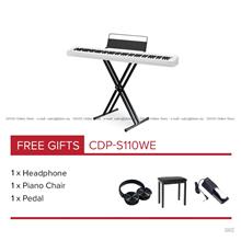 CASIO Compact Digital Piano CDP-S110WE White (Portable Package) 88-Key
